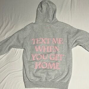 LONELY GHOST " TEXT ME WHEN YOU GET HOME"  HOODIE💖💌